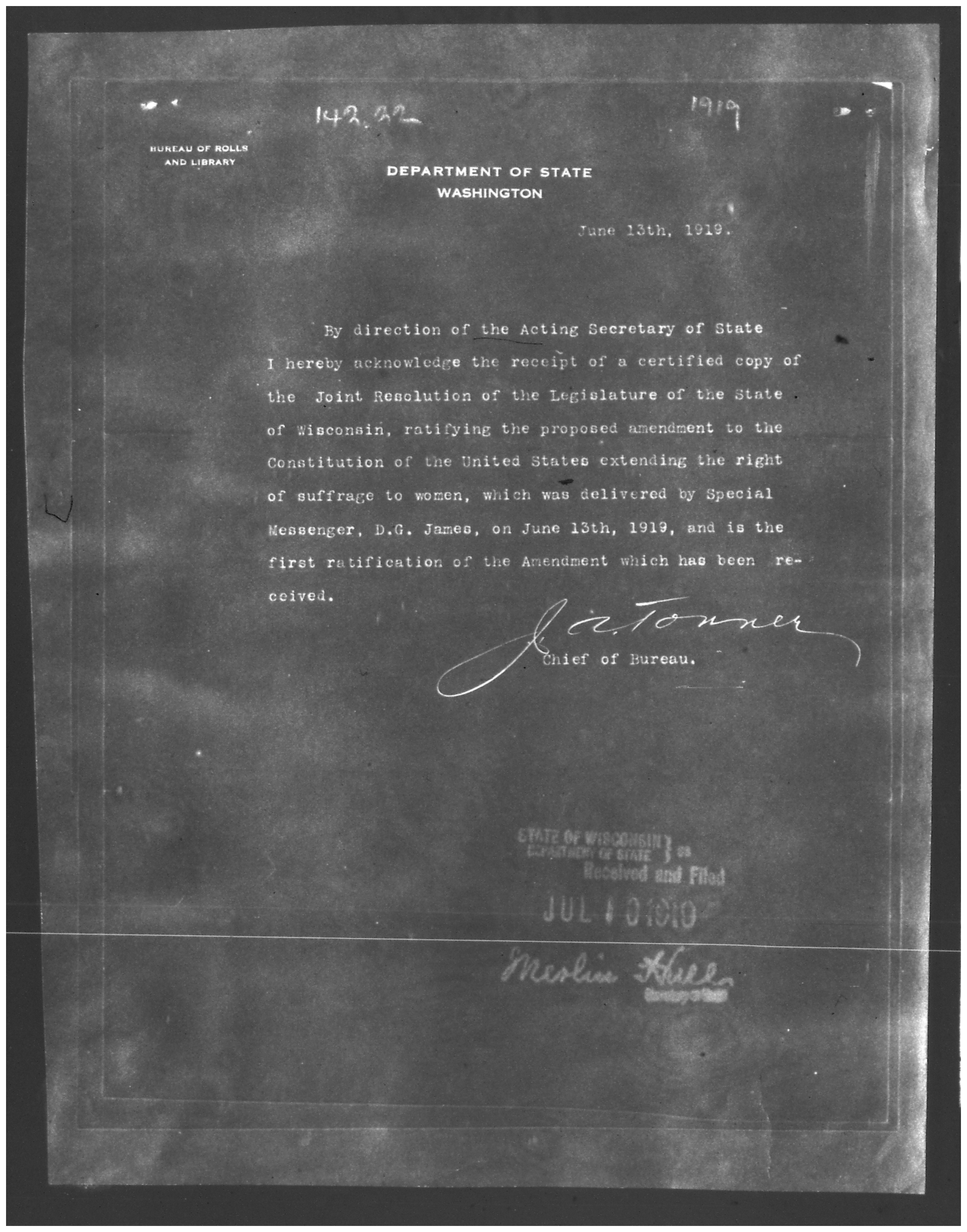 19th Amendment Letter